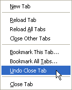 Firefox Undo Close Tab screenshot