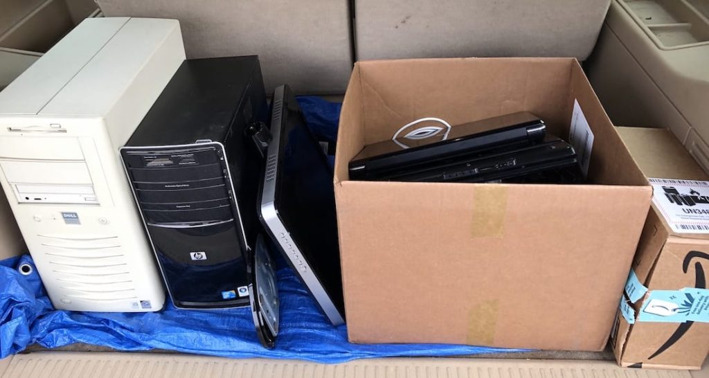 used computers on their way to donation