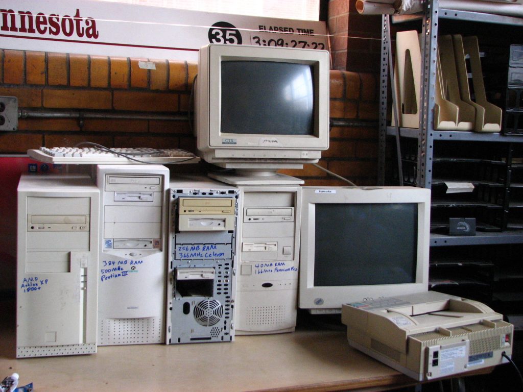 Collection of used computers